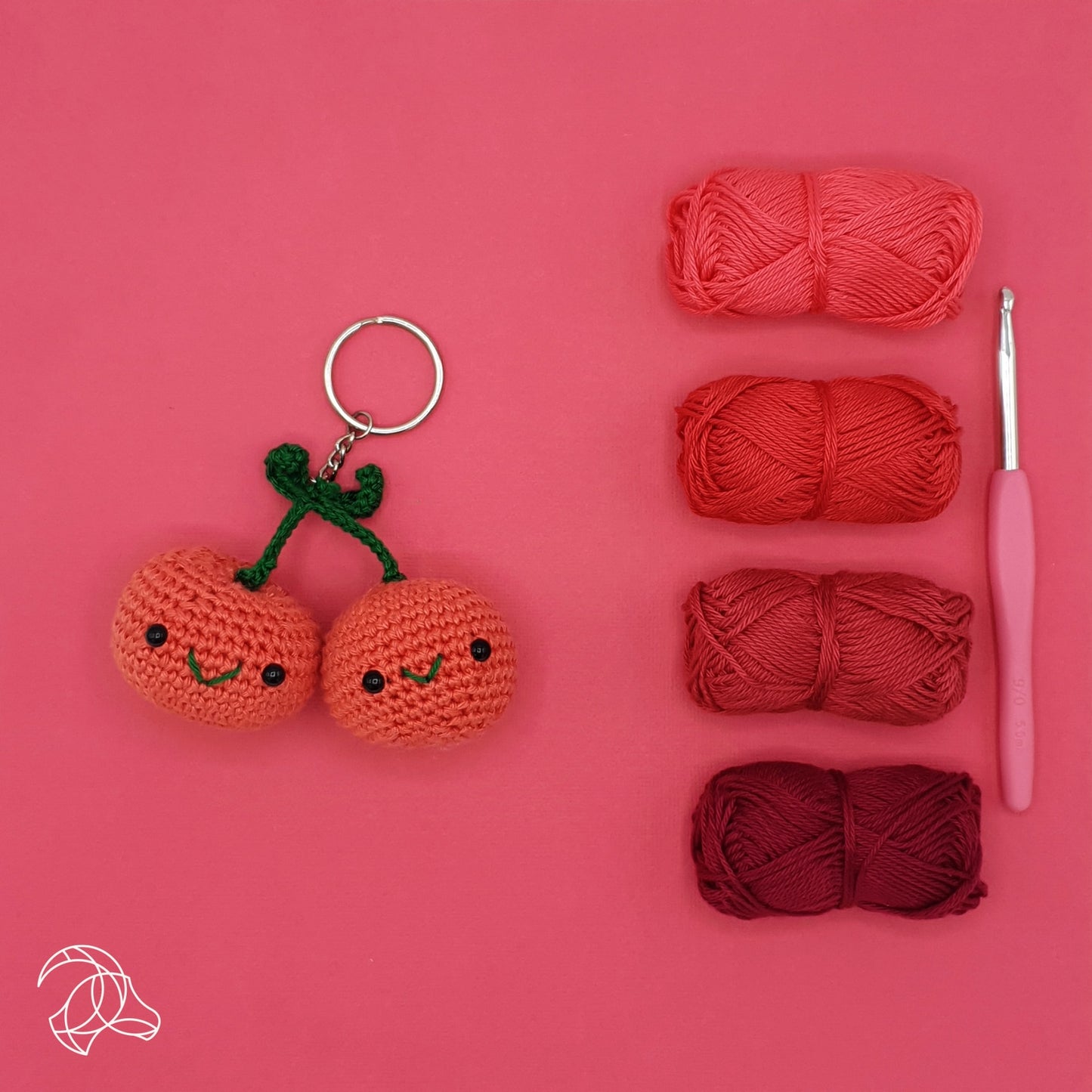 Hardicraft Crochet Kit - Cherries Bag Pendant