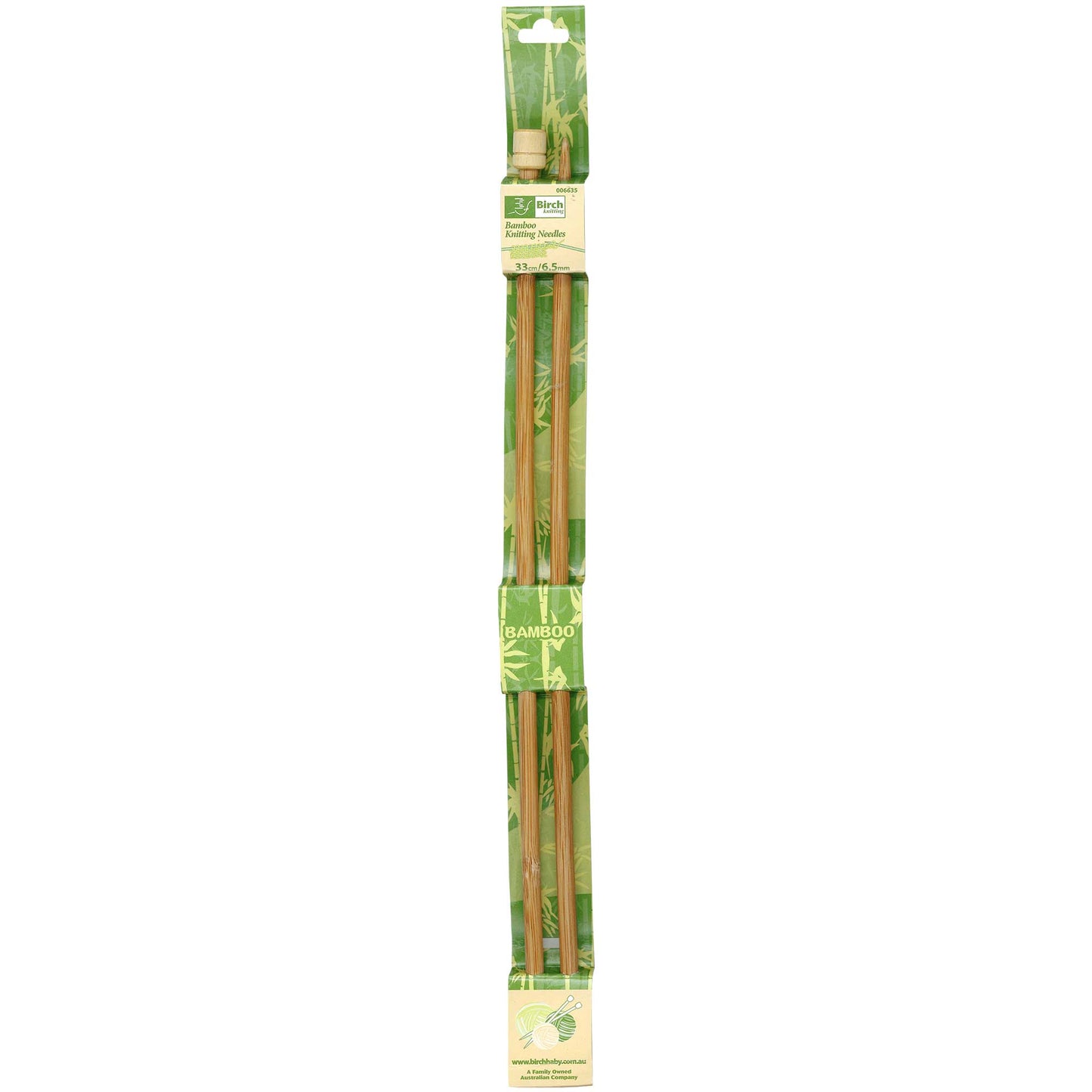 Bamboo Knitting Needles 33cm 4.50 - 6.50 mm