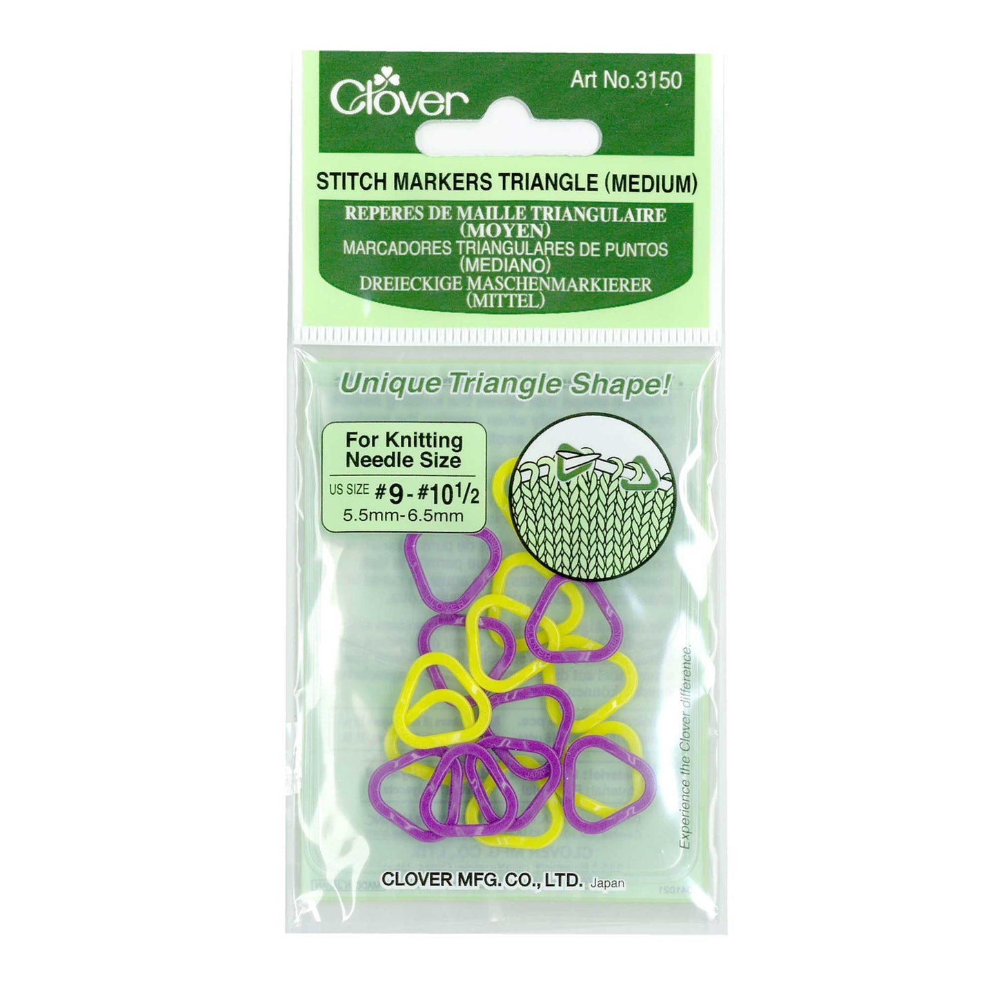 Clover Soft Stitch Marker Triangle Medium