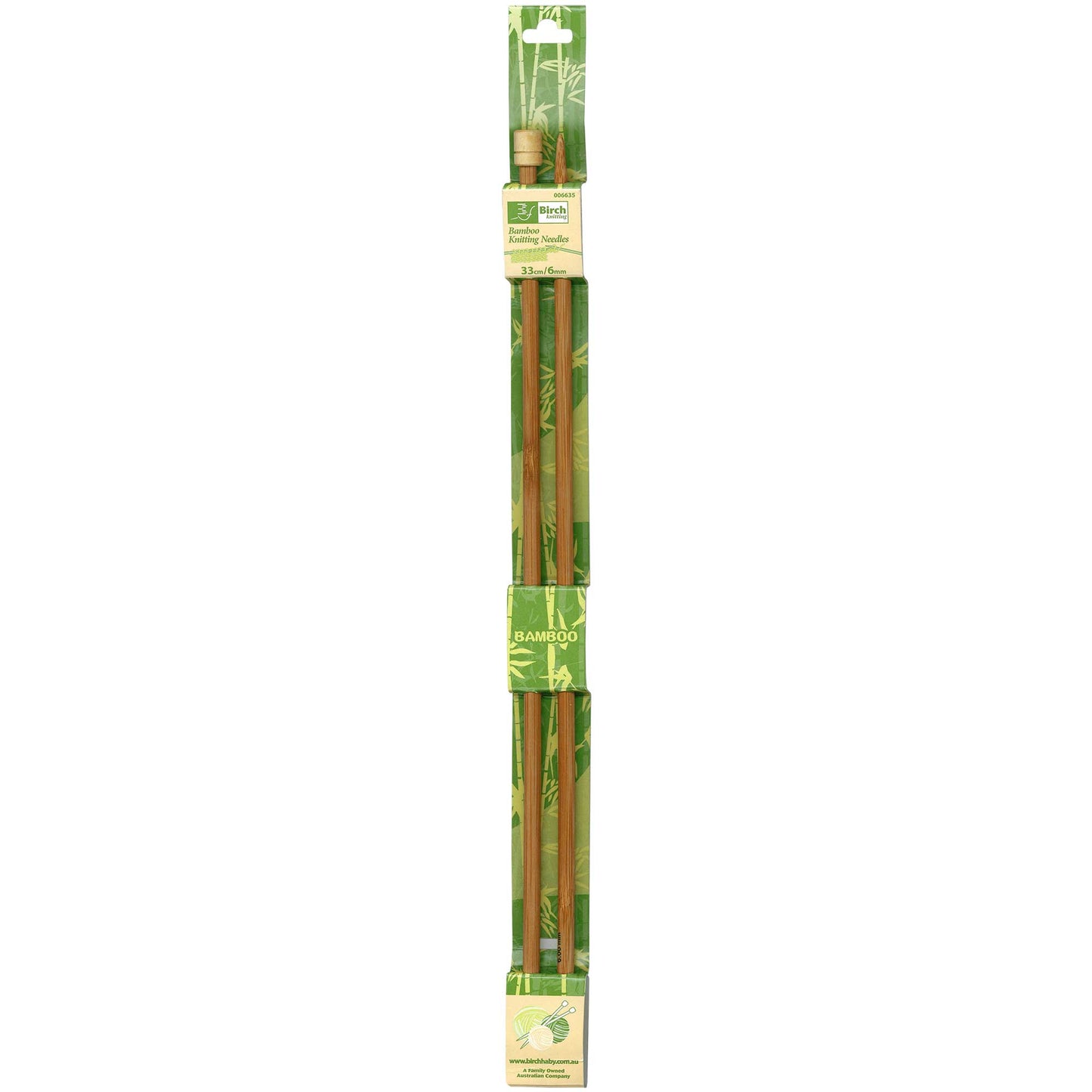 Bamboo Knitting Needles 33cm 4.50 - 6.50 mm