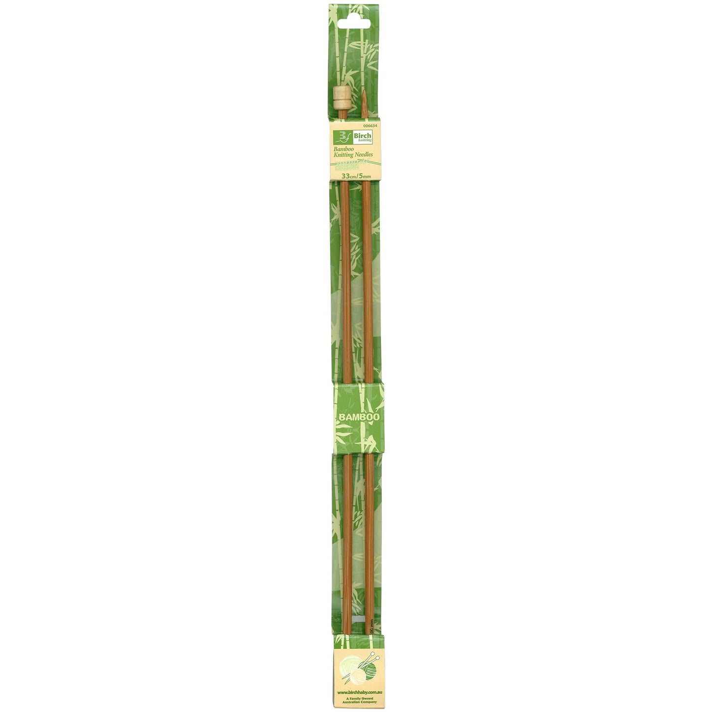 Bamboo Knitting Needles 33cm 4.50 - 6.50 mm