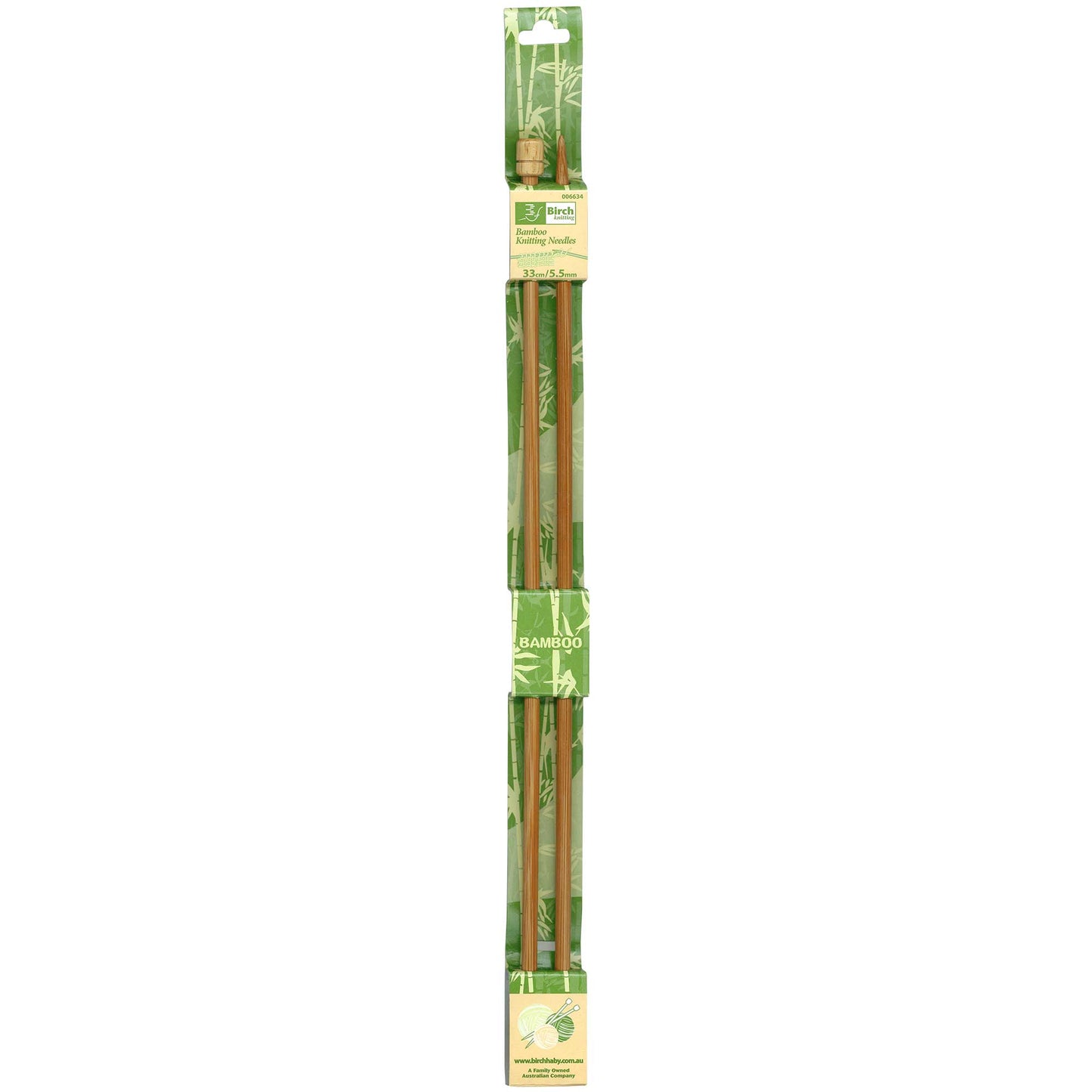 Bamboo Knitting Needles 33cm 4.50 - 6.50 mm