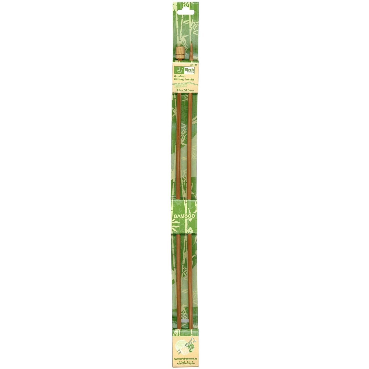 Bamboo Knitting Needles 33cm 4.50 - 6.50 mm